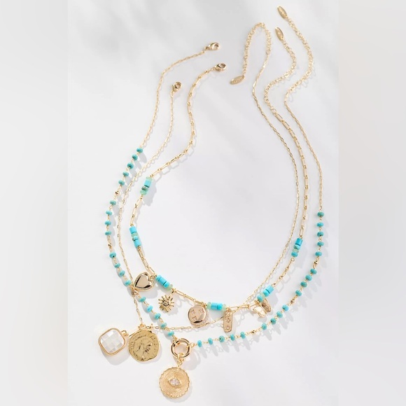 New Anthropologie Shades of Sea Layered Necklaces: Charm Edition
